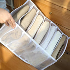 7-Fächer Kleiderschrank-Organizer aus Netzstoff