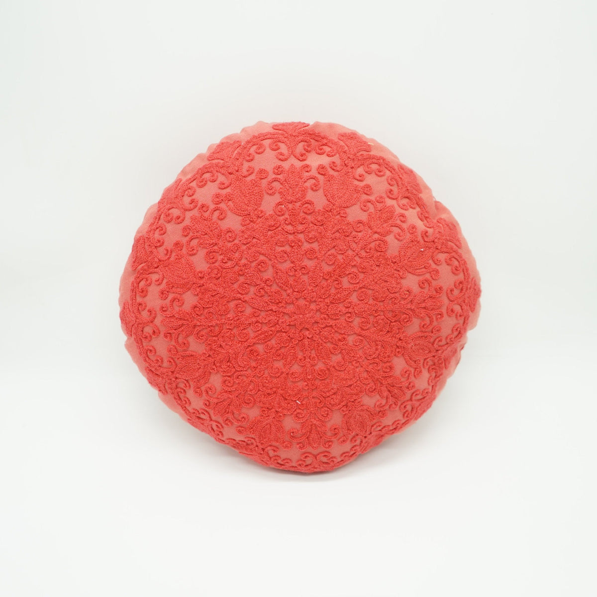 Embroidered Round Decorative Cushion