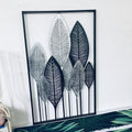 Metall-Wandskulptur Blatt