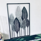 Metall-Wandskulptur Blatt