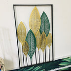 Metall-Wandskulptur Blatt