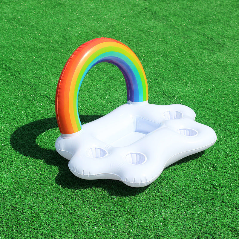 Inflatable Rainbow Swimming Island