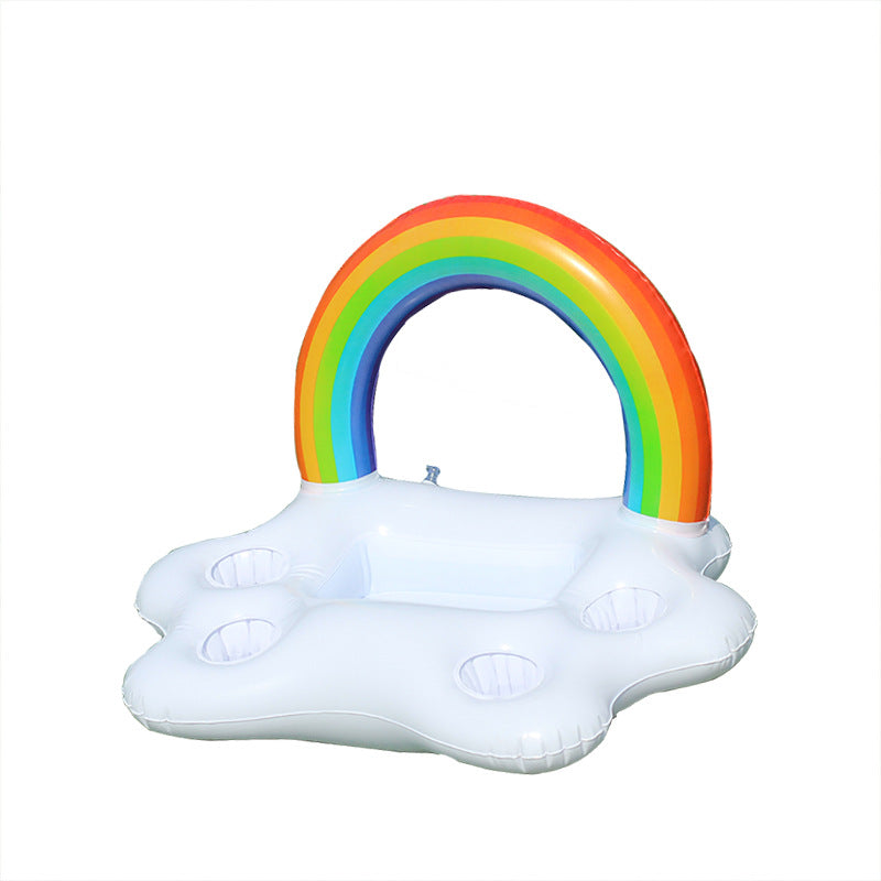 Inflatable Rainbow Swimming Island