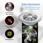 Upgrade 3-in-1 Kitchen Sink Drain Strainer