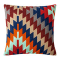 Woven Decorative Cushion Cover with Hand-Tufted Zigzag Pattern