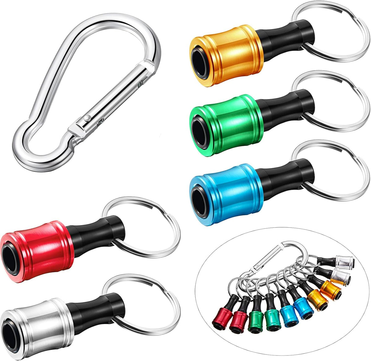 1/4" Sechskant-Schraubendreher-Halter mit Karabiner