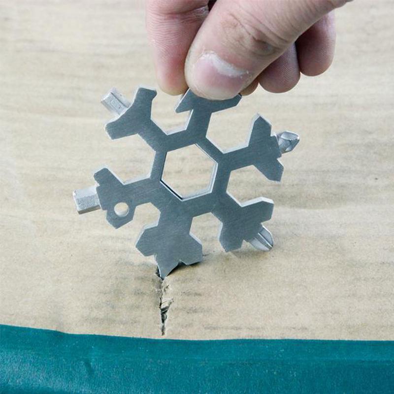 18-in-1 Edelstahl-Schneeflocken-Multitool