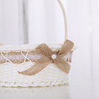 Dekoratives geflochtenes Korb-Set mit Blumenmuster
