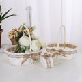 Dekoratives geflochtenes Korb-Set mit Blumenmuster