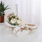 Dekoratives geflochtenes Korb-Set mit Blumenmuster