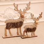 Decorative Wooden Reindeer Figurines