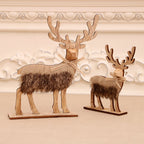 Decorative Wooden Reindeer Figurines