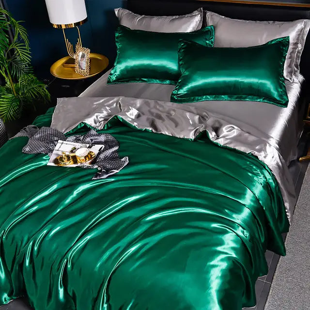 Luxury Solid Satin Duvet Cover
