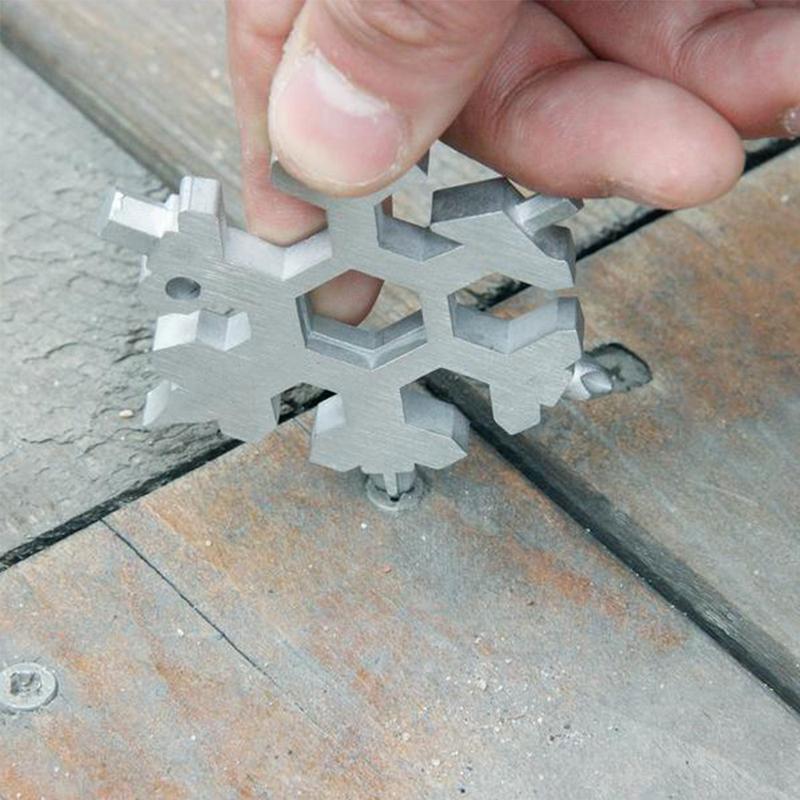 18-in-1 Edelstahl-Schneeflocken-Multitool