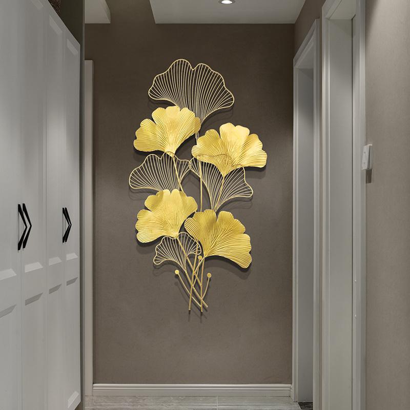 Decorative Metal Ginkgo Wall Sculpture