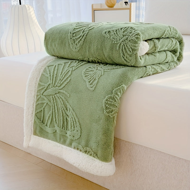 Soft Fleece Blanket with Butterfly Design