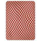 Vintage Red Checkerboard Throw Blanket