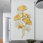 Decorative Metal Ginkgo Wall Sculpture