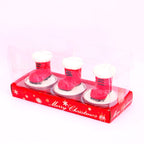 Festive Boot-Shaped Candle Set