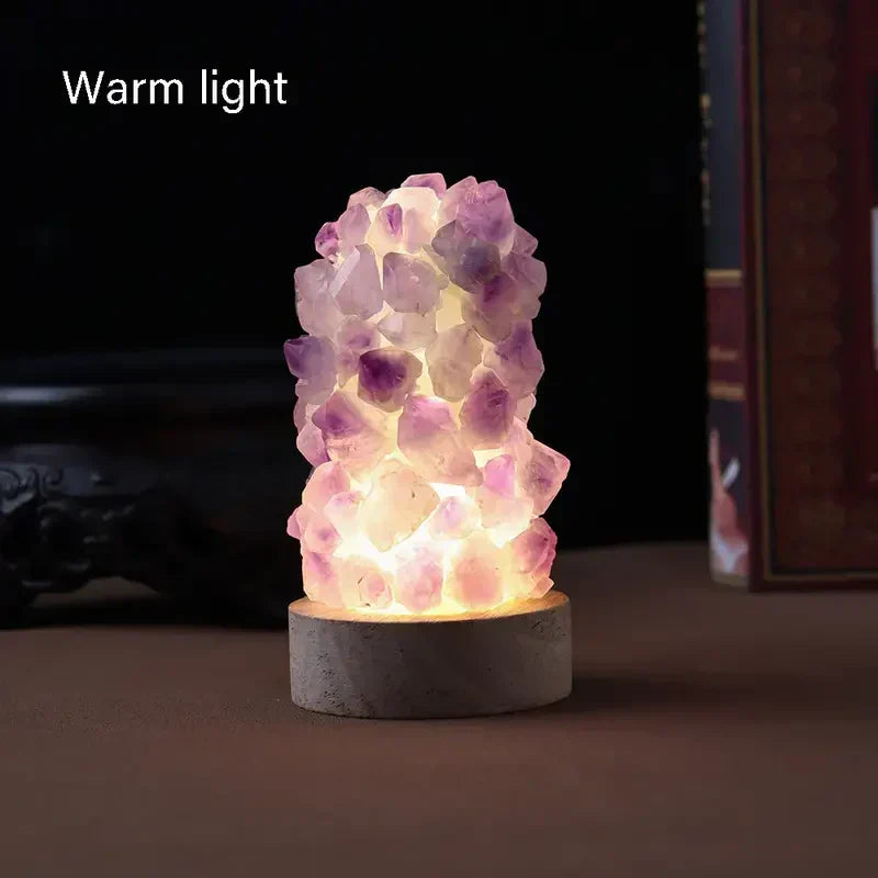 Amethyst Kristall-Lampe