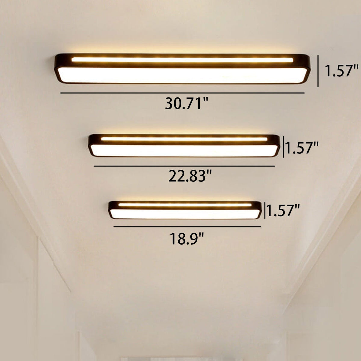 Deckenleuchte Acryl LED 48 cm flach für Flur Schlafzimmer modern