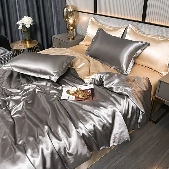 Luxury Solid Satin Duvet Cover