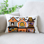 Embroidered Halloween Decorative Pillowcase Autumn Cushion Cover 30x50cm