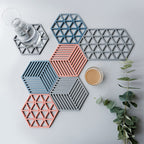 Silicone Coaster with Geometric Design