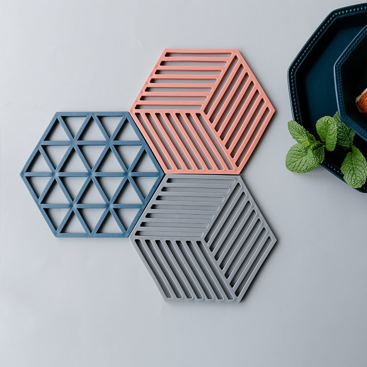 Silicone Coaster with Geometric Design