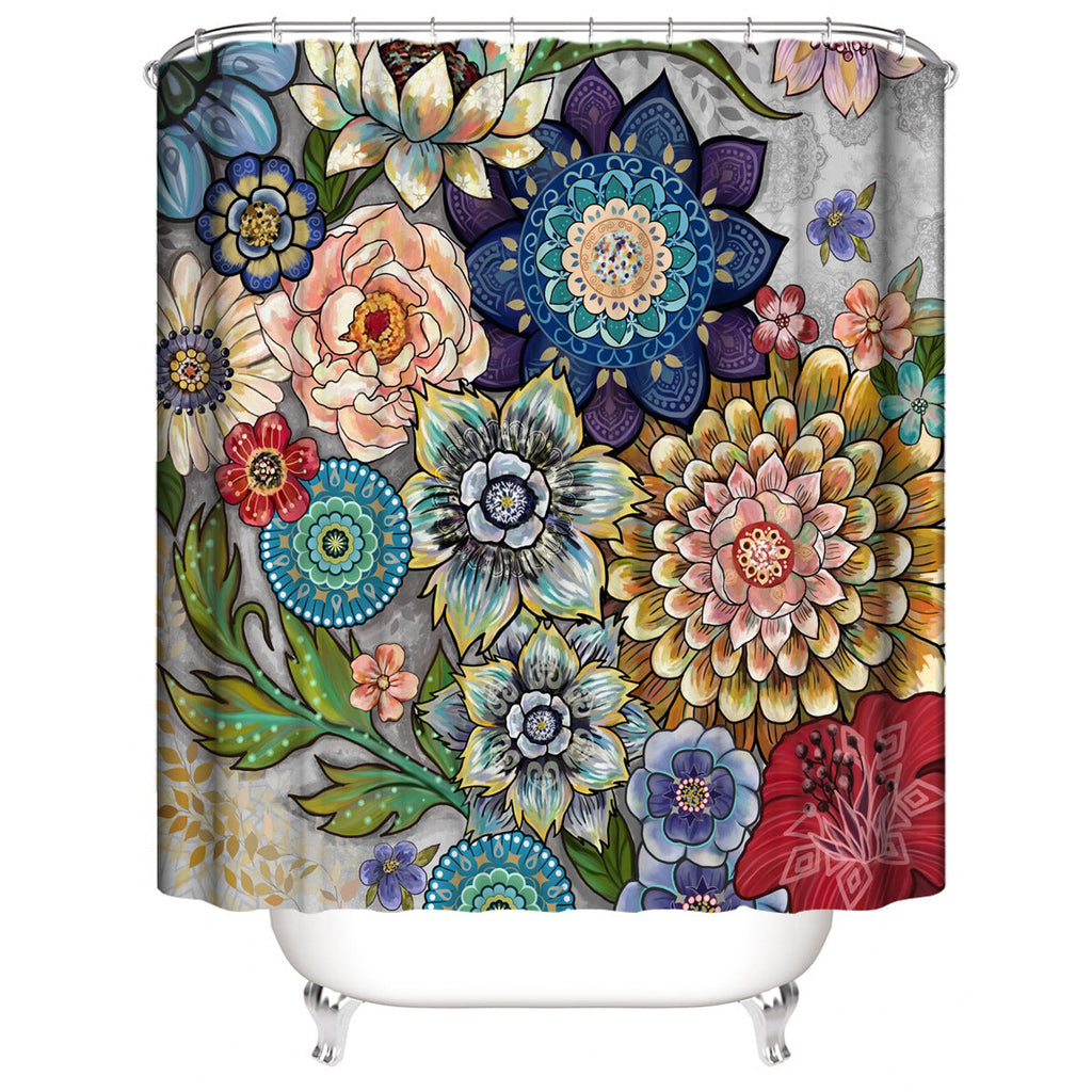 Floral Pattern Bathroom Set