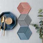 Silicone Coaster with Geometric Design