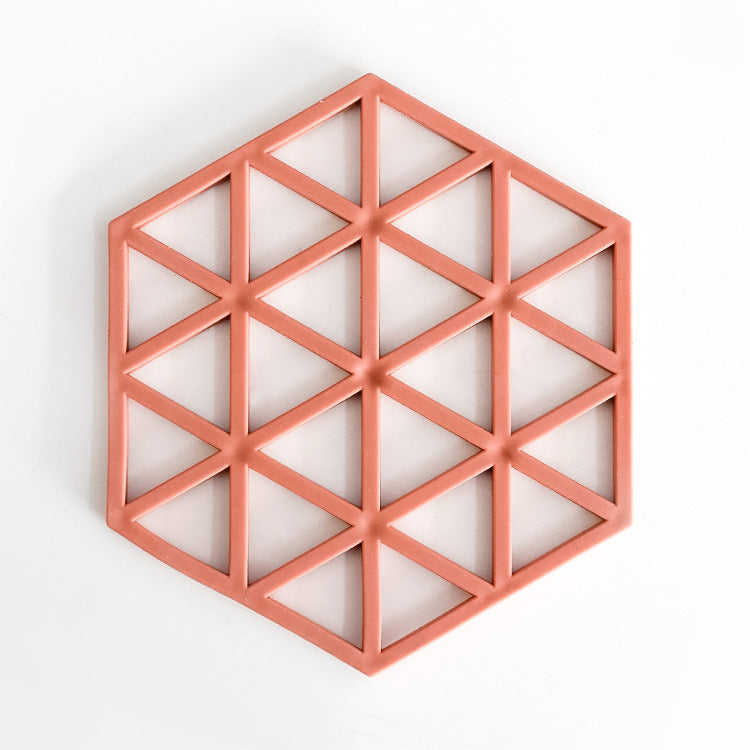Silicone Coaster with Geometric Design