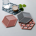 Silicone Coaster with Geometric Design