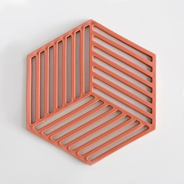 Silicone Coaster with Geometric Design