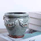 Decorative Plant Pot with Artistic Relief