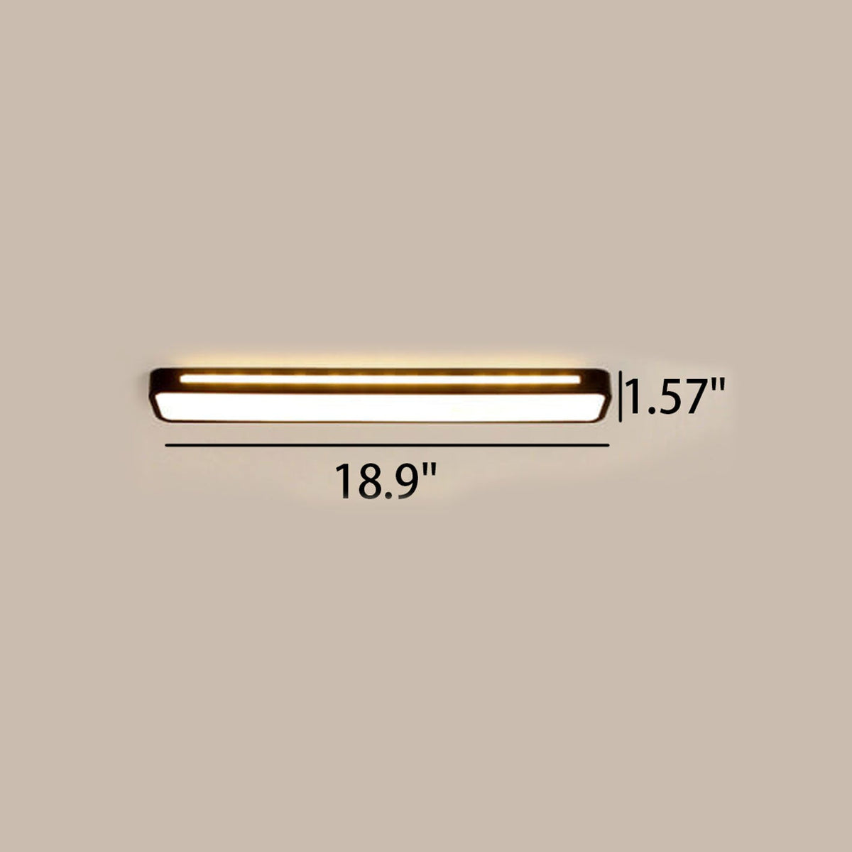 Deckenleuchte Acryl LED 48 cm flach für Flur Schlafzimmer modern
