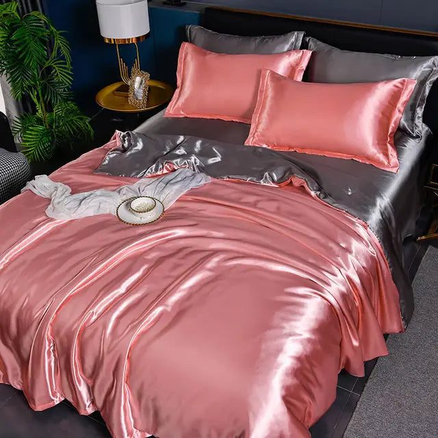 Luxury Solid Satin Duvet Cover