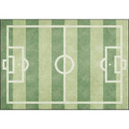 Creative Football Field Pattern Kids Rug