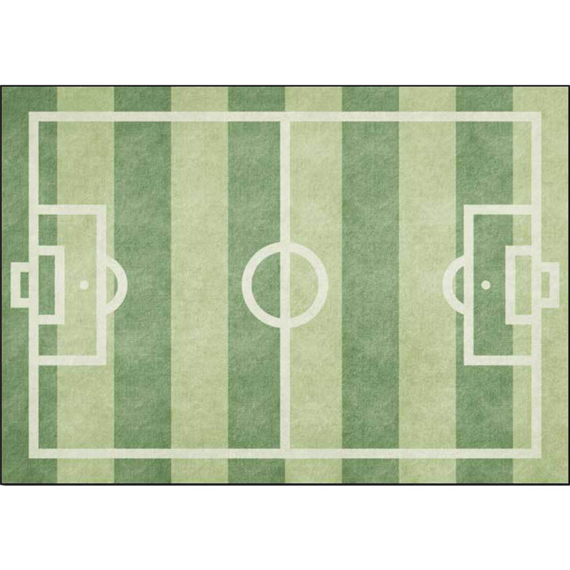 Creative Football Field Pattern Kids Rug