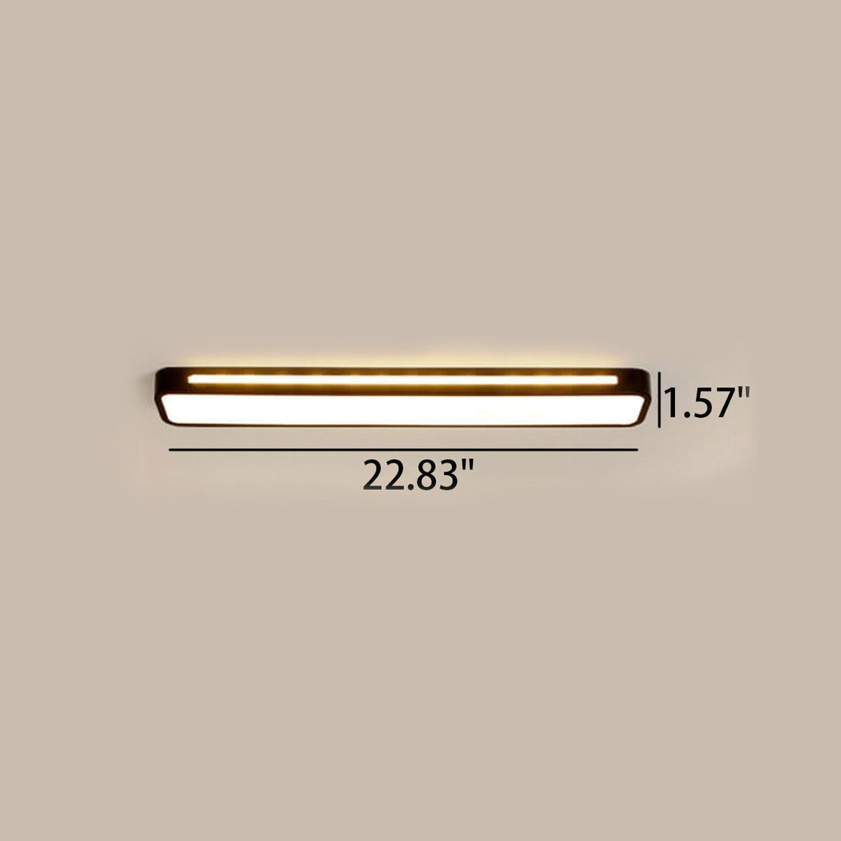 Deckenleuchte Acryl LED 48 cm flach für Flur Schlafzimmer modern