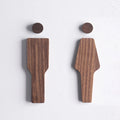 Wooden Toilet Door Signs