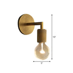 Bronze Armed Wall Sconce Light Postmodern Single Metal/Clear Glass Wall Lamp