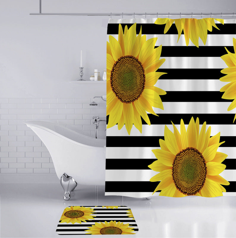 Floral Decorative Shower Curtain
