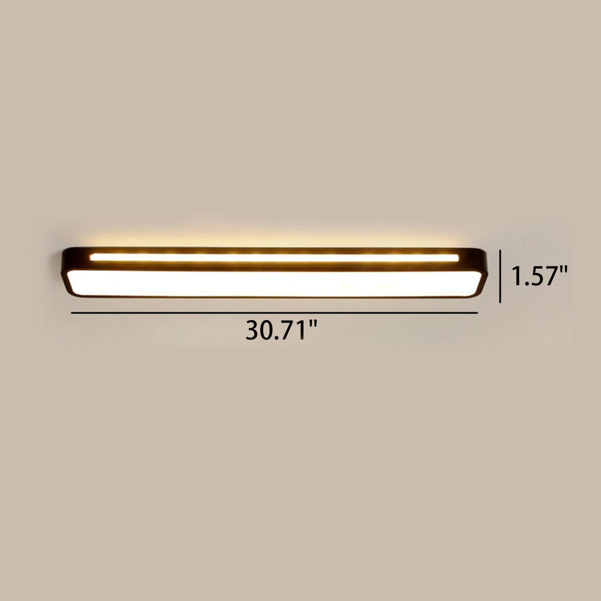 Deckenleuchte Acryl LED 48 cm flach für Flur Schlafzimmer modern