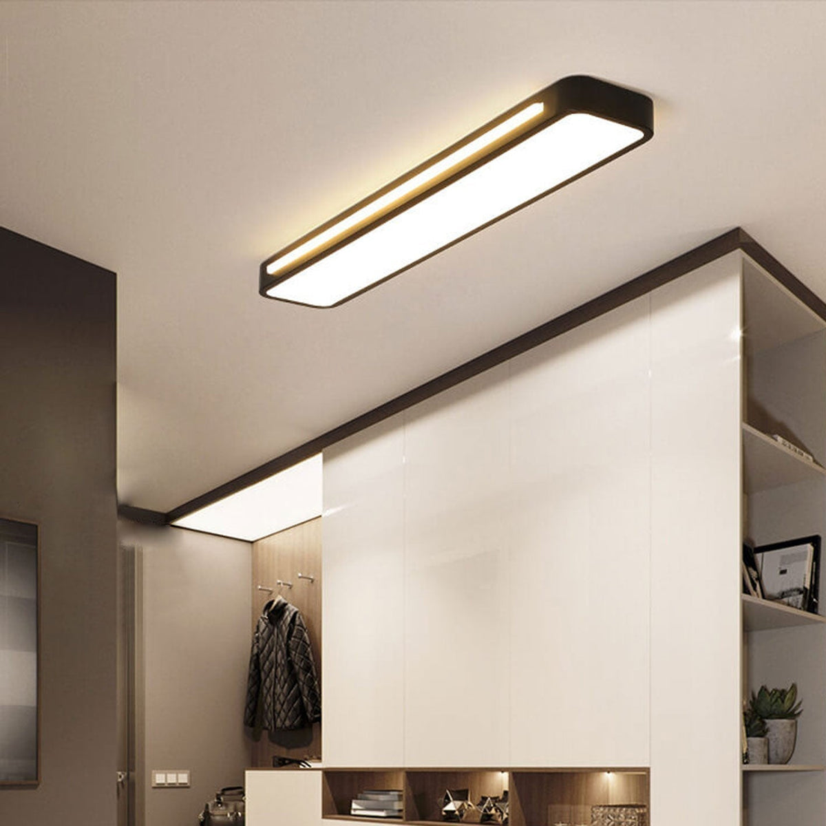 Deckenleuchte Acryl LED 48 cm flach für Flur Schlafzimmer modern