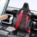 Racing seat phone holder
