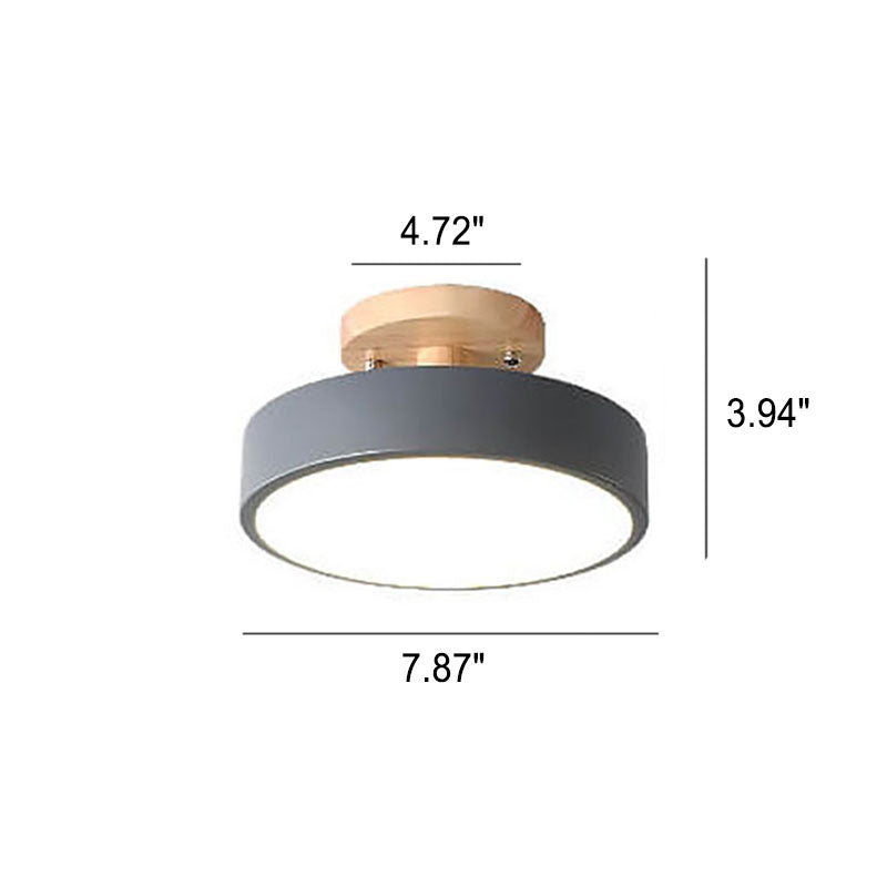 Deckenleuchte Holz Acryl 30 cm LED flach für Schlafzimmer Flur
