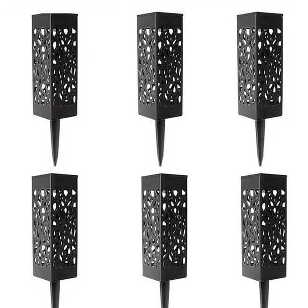 LED-Solar-Gartenleuchte in quadratischer Säulenform