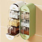 Space-saving wall-mounted spice jar