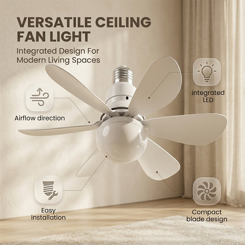 Modern Low Profile Ceiling Fan Light